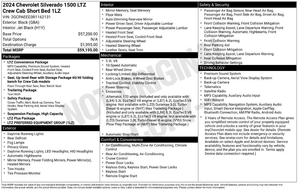 Used 2024 Chevrolet Silverado 1500 LTZ RWD image 5