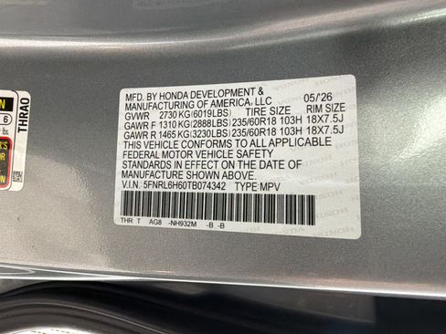 New 2026 Honda Odyssey EX-L image 21