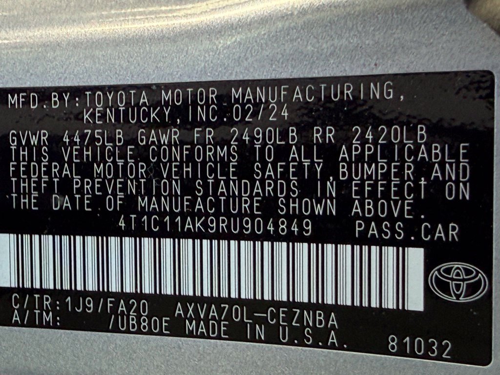 Used 2024 Toyota Camry LE FWD image 44