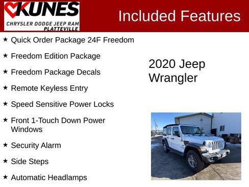 Used 2020 Jeep Wrangler Unlimited Sport AWD/4WD image 2