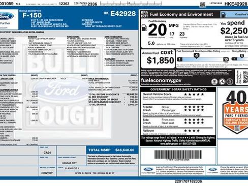 Used 2017 Ford F150 XL w/ Equipment Group 101A Mid image 5