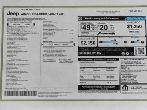 Used 2025 Jeep Wrangler Unlimited Sahara AWD/4WD image 40