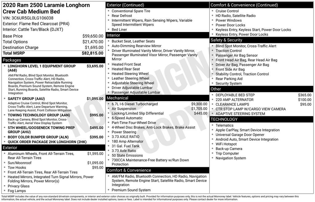 Used 2020 RAM 2500 Longhorn AWD/4WD image 2
