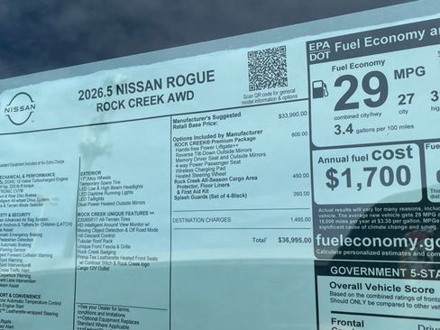 New 2026 Nissan Rogue Rock Creek w/ Rock Creek Premium Package image 5