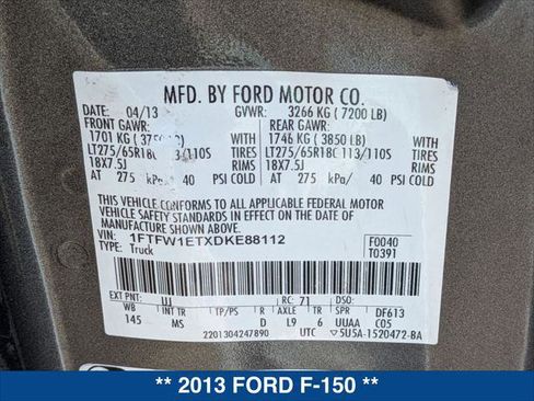 Used 2013 Ford F150 XLT w/ Luxury Equipment Group image 21
