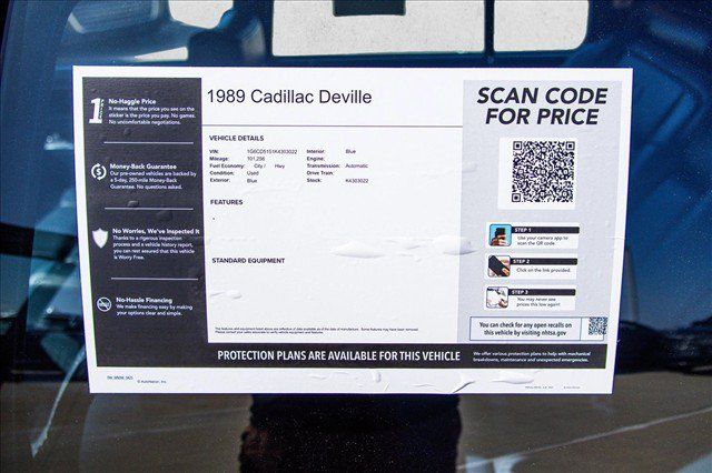 Used 1989 Cadillac De Ville Sedan FWD image 23