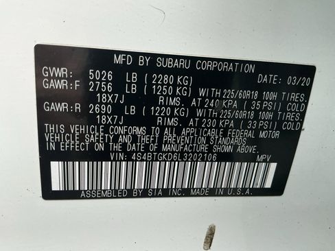 Used 2020 Subaru Outback Onyx Edition XT w/ Popular Package #2 image 16