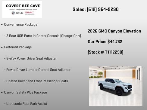 New 2026 GMC Canyon Elevation w/ Convenience Package AWD/4WD image 20