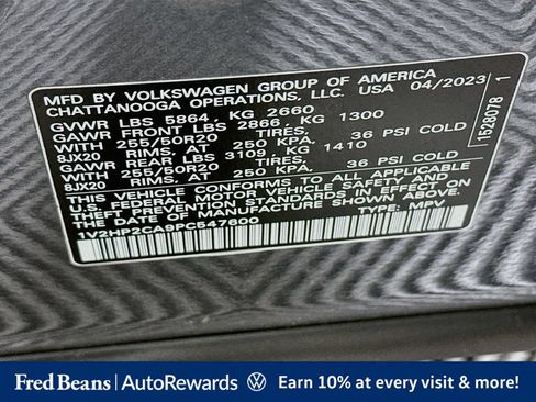 Certified 2023 Volkswagen Atlas SE AWD/4WD image 38