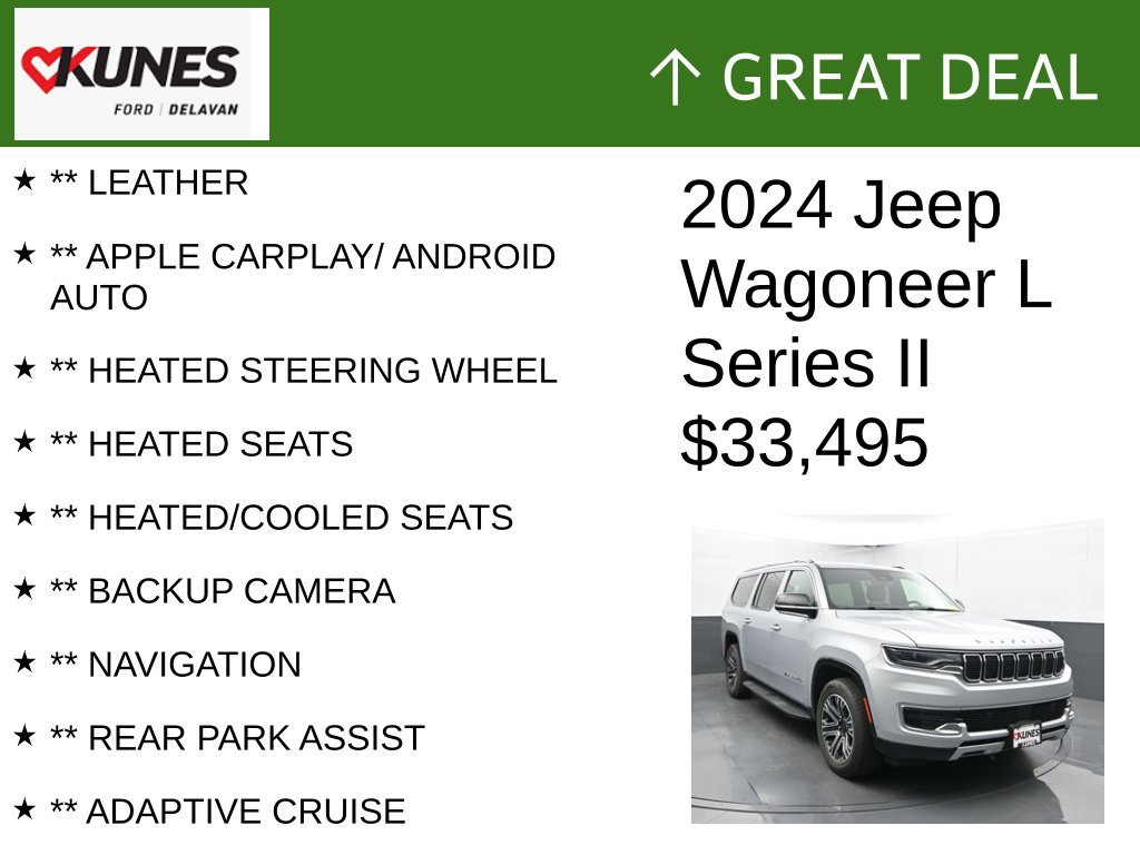 Used 2024 Jeep Wagoneer L Series II w/ Flexible Seating Group AWD/4WD image 2
