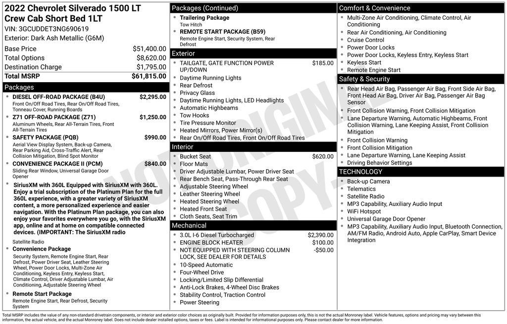 Certified 2022 Chevrolet Silverado 1500 LT w/ Diesel Off-Road Package AWD/4WD image 12