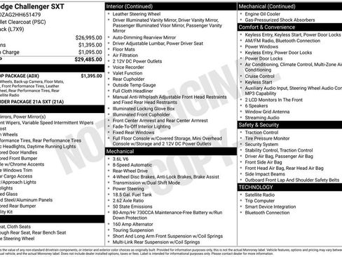 Used 2017 Dodge Challenger SXT w/ Blacktop Package RWD image 6