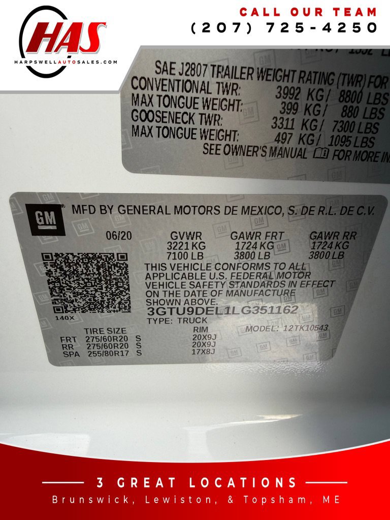 Used 2020 GMC Sierra 1500 SLT w/ SLT Premium Plus Package AWD/4WD image 17