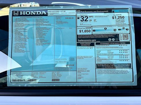 New 2025 Honda Accord SE image 18