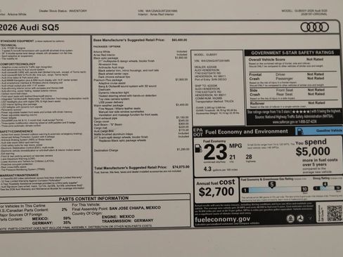 New 2026 Audi SQ5 Premium Plus AWD/4WD image 34