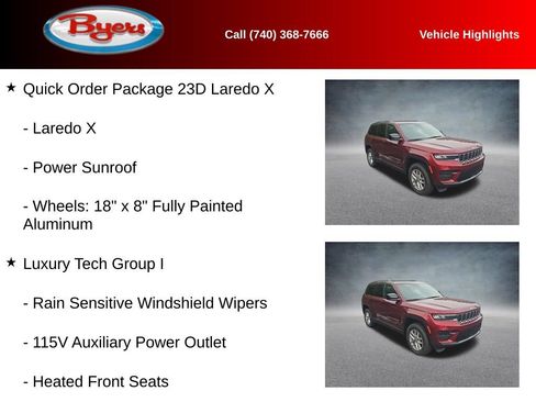 Used 2025 Jeep Grand Cherokee Laredo X w/ Luxury Tech Group I AWD/4WD image 12