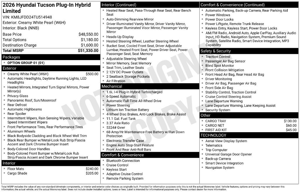 New 2026 Hyundai Tucson Limited AWD/4WD image 3