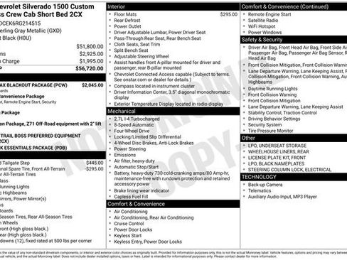 Used 2024 Chevrolet Silverado 1500 Custom Trail Boss w/ Turbomax Blackout Package image 34