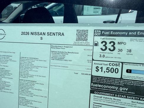 New 2026 Nissan Sentra S FWD image 30