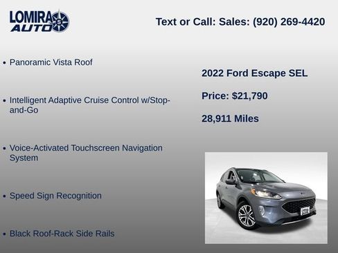 Used 2022 Ford Escape SEL w/ Equipment Group 302A AWD/4WD image 27