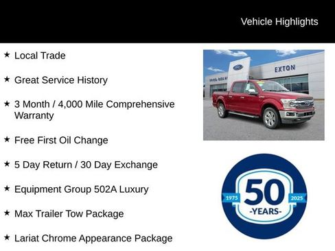 Certified 2019 Ford F150 Lariat w/ Equipment Group 502A Luxury image 7