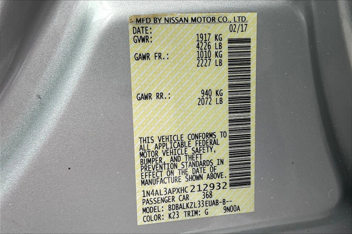 Used 2017 Nissan Altima 2.5 SV w/ Convenience Package FWD image 17