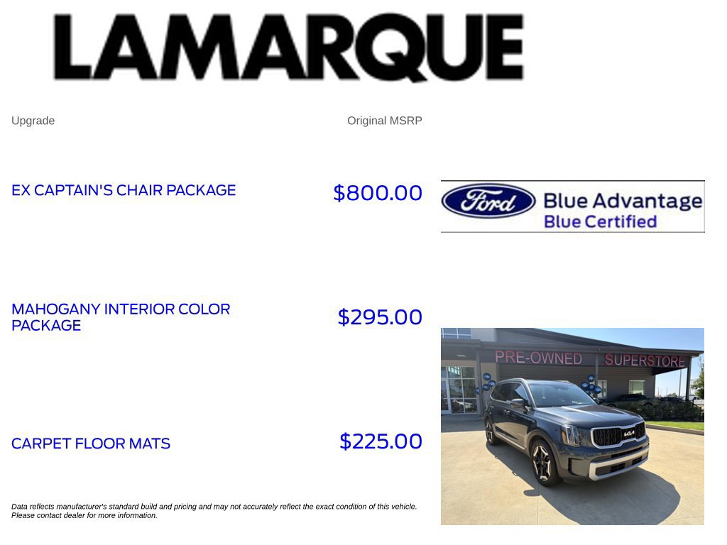 Used 2023 Kia Telluride EX w/ EX Captain's Chair Package FWD image 10