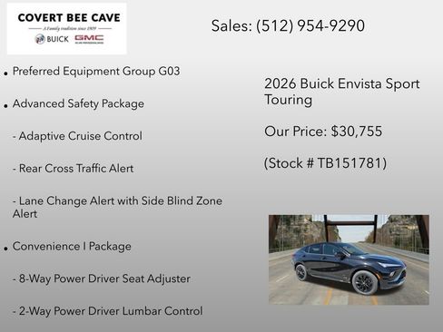 New 2026 Buick Envista Sport Touring w/ Convenience I Package FWD image 6