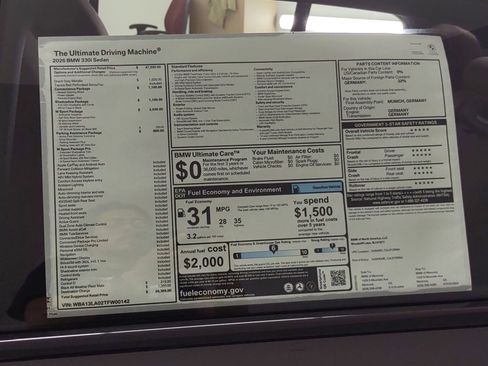 New 2026 BMW 330i Sedan w/ M Sport Package image 31