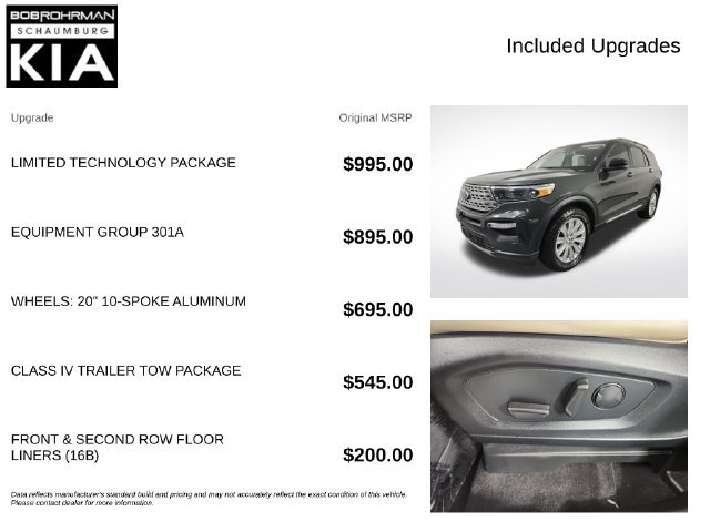 Used 2022 Ford Explorer Limited w/ Limited Technology Package AWD/4WD image 4