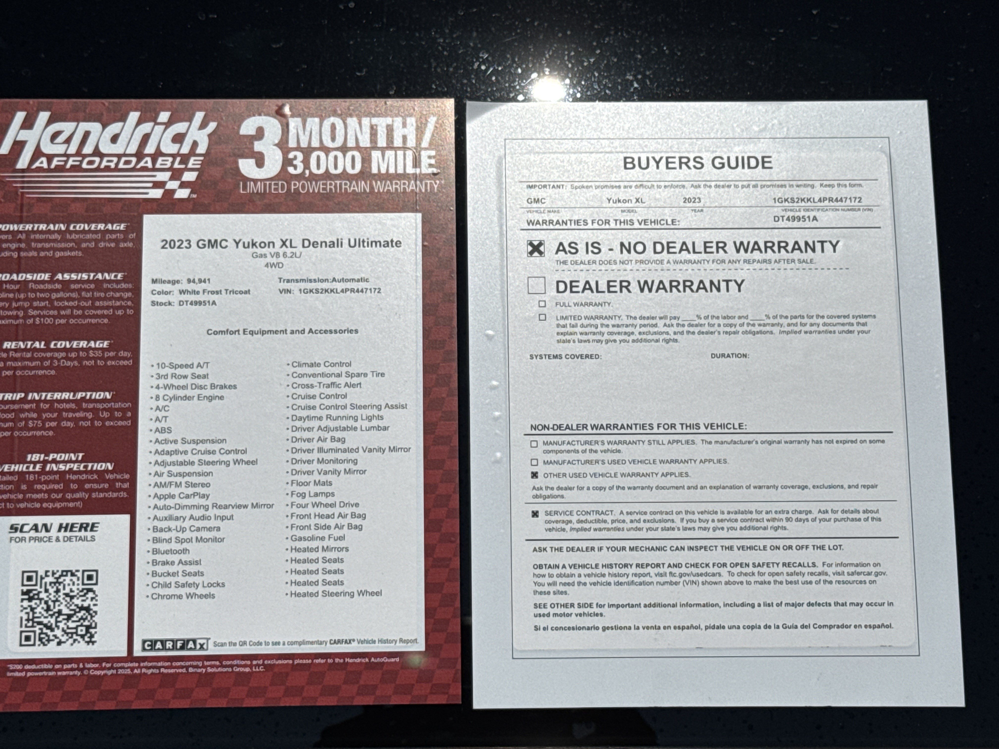 Used 2023 GMC Yukon XL Denali Ultimate w/ LPO, Floor Liner Package AWD/4WD image 44