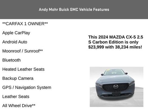 Used 2024 MAZDA CX-5 Carbon Edition image 4