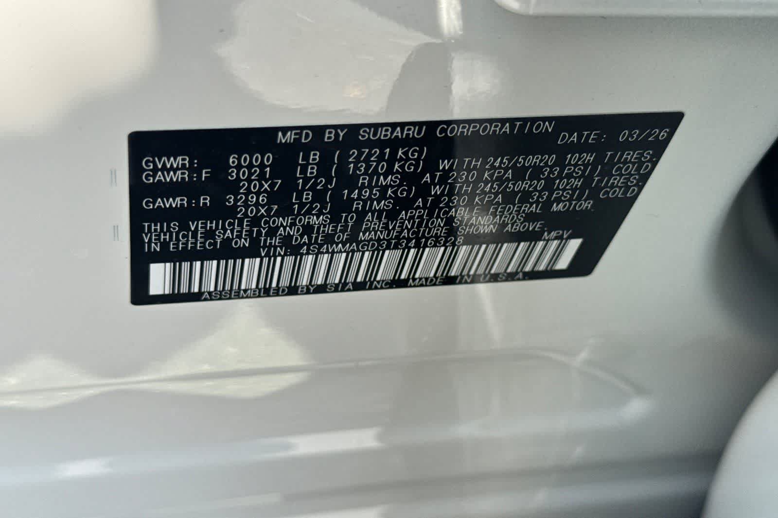 New 2026 Subaru Ascent Limited AWD/4WD image 33