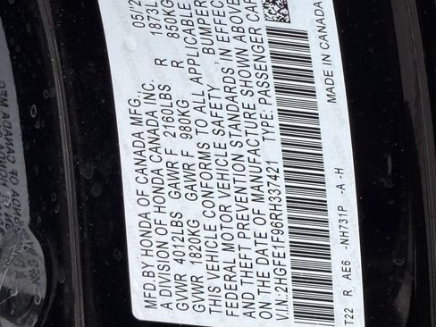 Certified 2024 Honda Civic Touring image 36