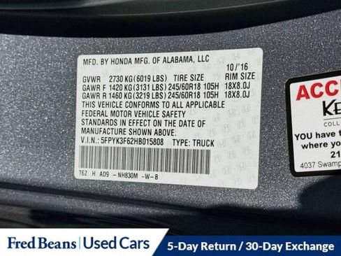 Used 2017 Honda Ridgeline RTL-T image 26