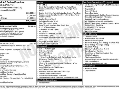 Certified 2023 Audi A3 2.0T Premium w/ Convenience Package image 32