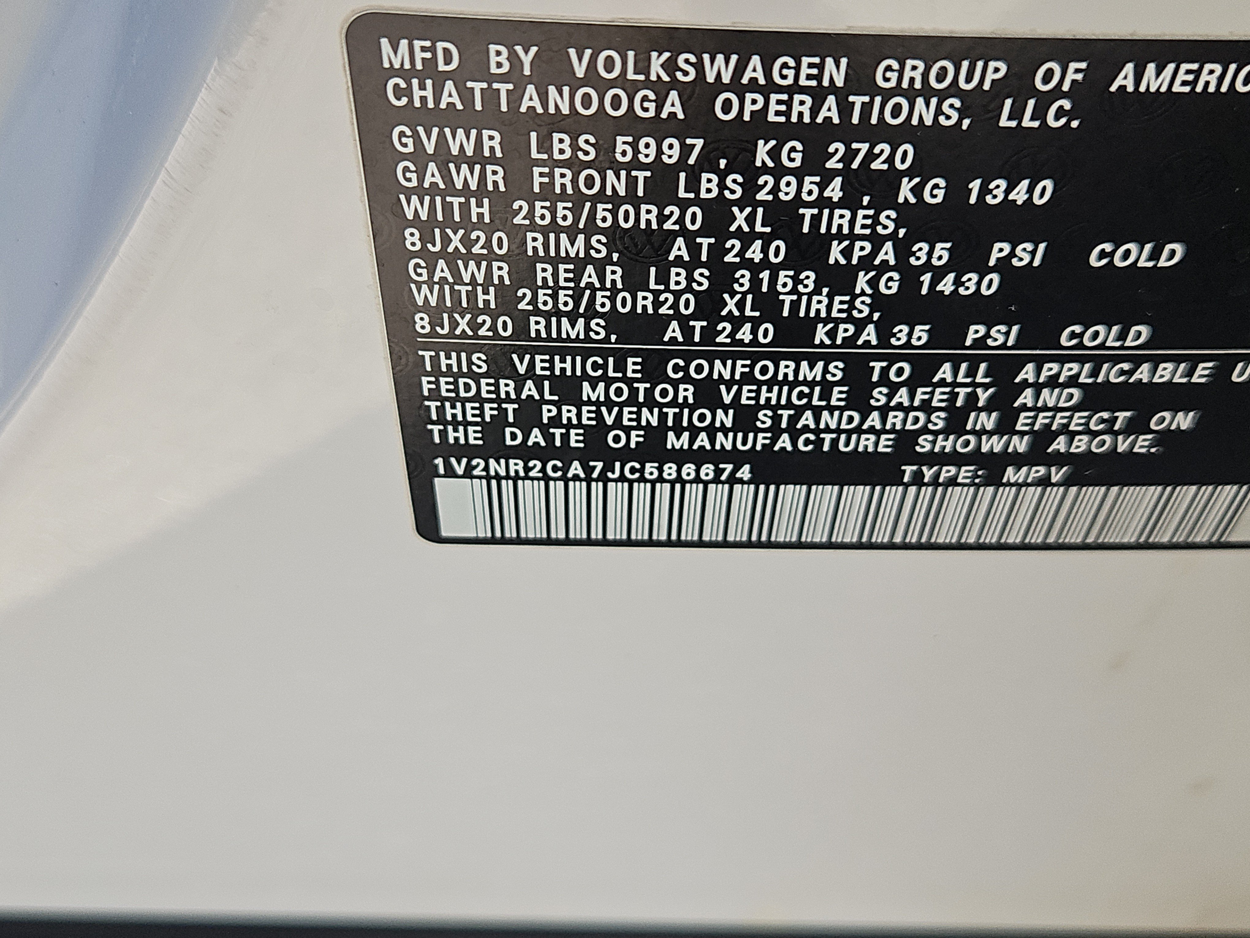 Used 2018 Volkswagen Atlas SEL Premium AWD/4WD image 7