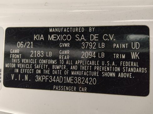 Used 2021 Kia Forte GT-Line w/ GT-Line Premium Package FWD image 33