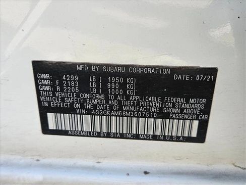 Used 2021 Subaru Impreza 2.0i Sport image 26