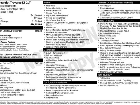 Used 2024 Chevrolet Traverse LT w/ LPO, Floor Liner Package AWD/4WD image 28
