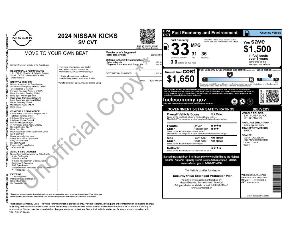 Certified 2024 Nissan Kicks SV FWD image 8
