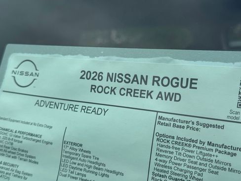 New 2026 Nissan Rogue Rock Creek w/ Rock Creek Premium Package image 25