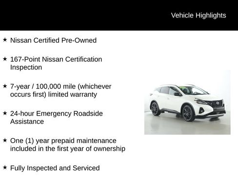 Certified 2024 Nissan Murano SV w/ SV Midnight Edition Package AWD/4WD image 4