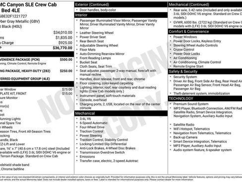 Used 2015 GMC Canyon SLE w/ SLE Convenience Package AWD/4WD image 1