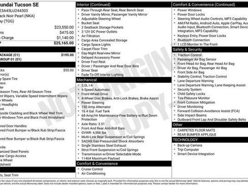 Used 2020 Hyundai Tucson SE w/ Cargo Package FWD image 3