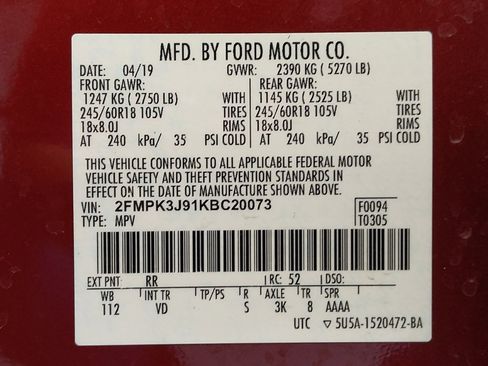 Used 2019 Ford Edge SEL w/ Equipment Group 201A FWD image 33