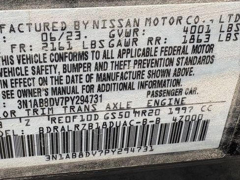 Used 2023 Nissan Sentra SR w/ Midnight Edition Package FWD image 16
