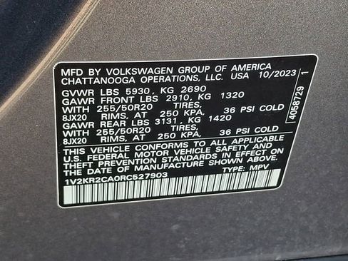 Certified 2024 Volkswagen Atlas SE w/ Panoramic Sunroof Package AWD/4WD image 27