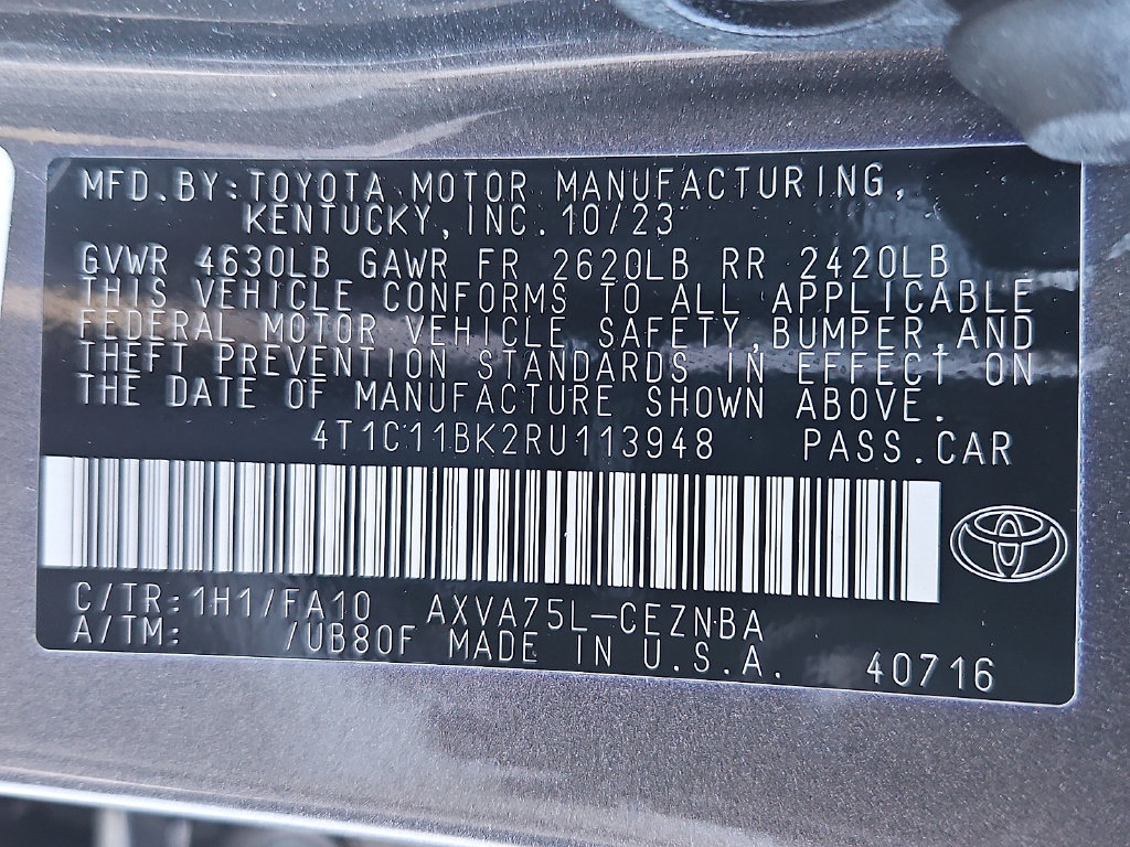 Certified 2024 Toyota Camry LE AWD/4WD image 28