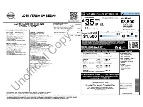 Used 2015 Nissan Versa SV FWD image 2